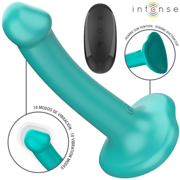 Vibrator Intense Katie din silicon albastru, cu control remote