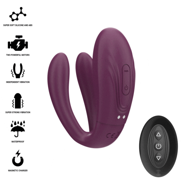 Vibrator Intense Sandra cu lovituri și telecomanda lui