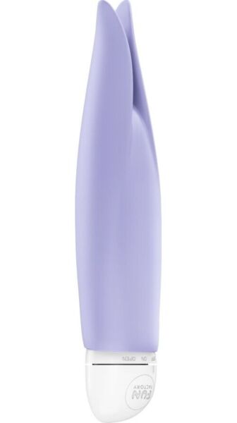 Vibrator lay-on Fun Factory Volita, de culoare lila, cu cele două vârfuri din silicon