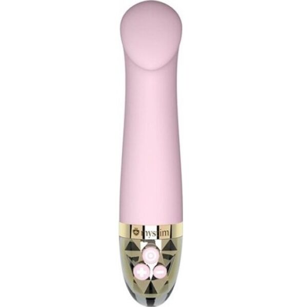 Vibrator punct G Mystim Right on Ron de culoare roz, cu corp curbat și vârf aplatizat