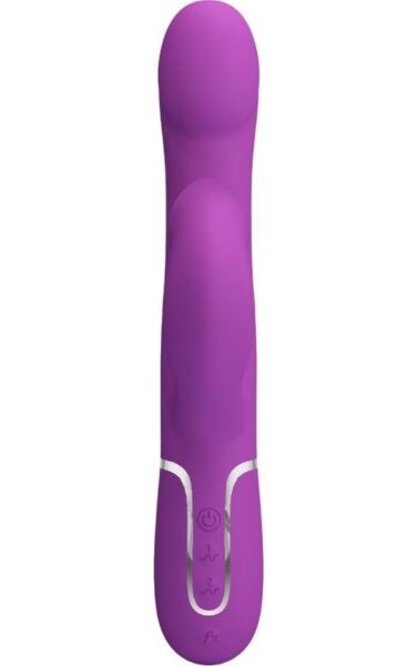 Vibrator rabbit Pretty Love BW-500012-3 din silicon, cu braț extern și perle