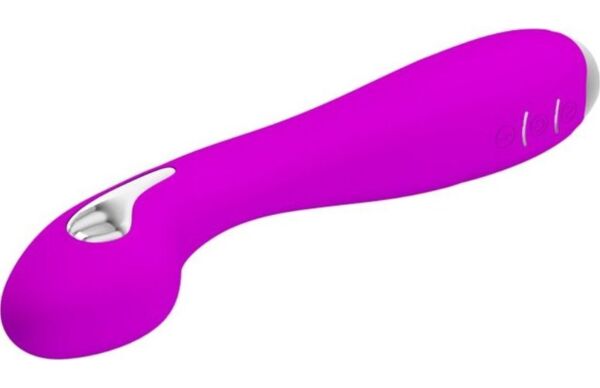 Vibrator Pretty Love ElectroShock de culoare violet, cu vârful curbat