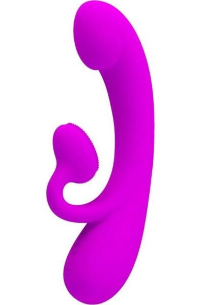 Vibrator rabbit Pretty Love BI-014988 în culoarea mov, cu paleta cu peri pentru clitoris