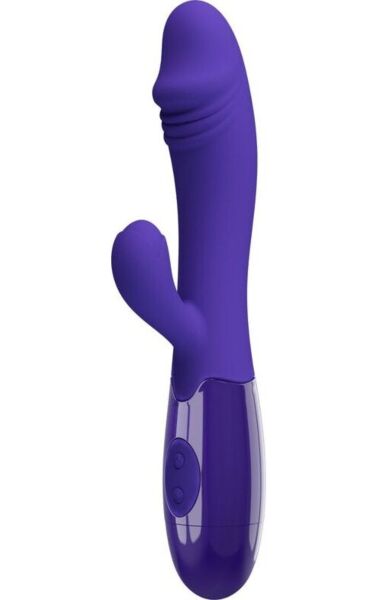 Vibrator violet Pretty Love Snappy Youth, cu design curbat pentru punctul G și clitoris