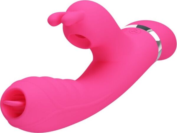 Vibrator rabbit Pretty Love BI-014854 din silicon, cu stimulator de clitoris cu tapotare