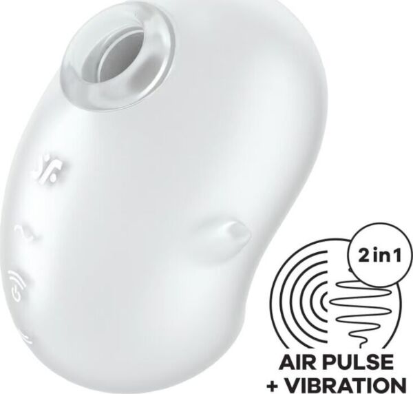 Vibrator lay-on Satisfyer Cutie Ghost alb