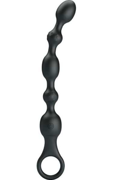 Vibrator anal cu bile Pretty Love BI-040142, negru, cu mânerul său