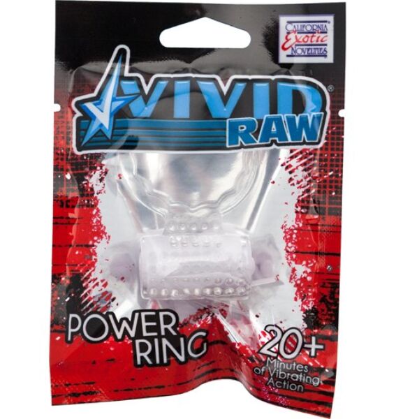 Inel vibrator Calexotics Vivid Foil Pack, transparent, din silicon