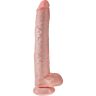 Dildo King Cock 35.6 cm cu testicule și textură realistă