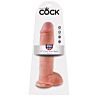 Dildo King Cock 11 cu testicule și ventuză puternică