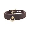 Choker Bound din piele nubuck cu inel O