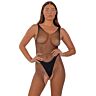 Bodystocking Lace Crotchless cu deschidere
