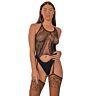 Bodystocking Lace LJ cu design halter neck