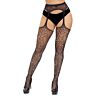 Colanți cu suspender Lace by LJ cu diamante