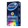 Prezervative Mates 3 în 1 cu gel încălzitor