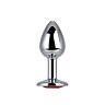 Butt Plug Toosh Metal Small Stone cu bază decorată Rojo