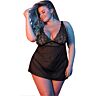 Set Lingerie BABY DOLL & G-SET negru L/XL