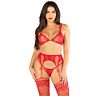 Set lenjerie Leg Avenue cu dantelă și bralette