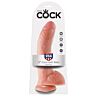 Dildo King Cock 9 Natural cu testicule și ventuză