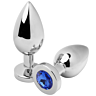Plug Anal METAL HARD Diamond Blue Small