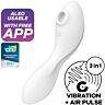 Satisfyer - stimulator și vibrator curvy trinity 5 aplicație alb