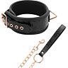 Colier Bondage BEGME BLACK EDITION cu lanț metalic