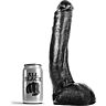 Dildo All Black 29 cm curbat pentru stimulare intensivă