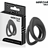 Inel texturizat dublu Addicted Toys pentru penis