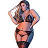 Set Lingerie BRA GARTER & G-SET BLACK L/XL