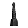 Dildo ALL BLACK 34 CM cu stimulatoare adiționale