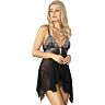 Babydoll Lingerie SUBBLIME cu dantelă și fustă asimetrică