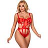 Bodystocking SUBBLIME 954475 cu lazo roșu