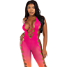 Bodystocking Leg Avenue cu design multicolor și guler halter