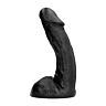 Dildo All Black 28 cm cu design curbat pentru punctul G