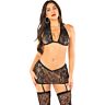 Set Lingerie Sexy Leg Avenue cu Diamante
