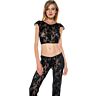 Set Lingerie Music Legs cu Top și Pantalon din Dantelă