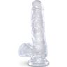 Dildo King Cock Clear 13.5 cm cu ventuză