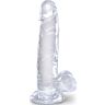 Dildo King Cock Clear 15,2 cm cu ventuză