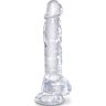 Dildo Pipedream King Cock Clear 16,5 cm cu ventuză