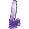 Dildo King Cock Clear 13.5 cm cu testicule