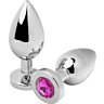 Plug Anal Metal Hard Diamond Rosa Small - Stimulare anală elegantă