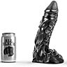 Dildo All Black 23 cm cu vene marcate