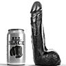 Dildo Loviux All Black 20 cm cu aspect semi-realist