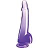 Dildo KING COCK Clear 19 cm cu testicule și bază de ventuză