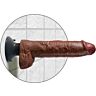 Dildo Vibrator King Cock cu testicule și ventuză