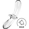 Dildo Satisfyer Double Crystal cu texturi variate