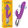 Vibrator FUN FUNCTION COMBI DOUBLE TAPPING cu stimulare duală
