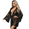 Peignoir Sublime cu broderie și mâneci clopot s/m
