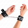 Cătușe KINK Wrist Restraint ajustabile din nylon cu curea neagră
