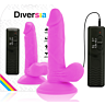 Dildo Diversia 17 cm cu vibrație flexibilă